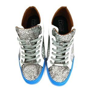 Diane Gilman Shoe Sneaker DG LuxSport Blue White Cute Funky Women US 7.5